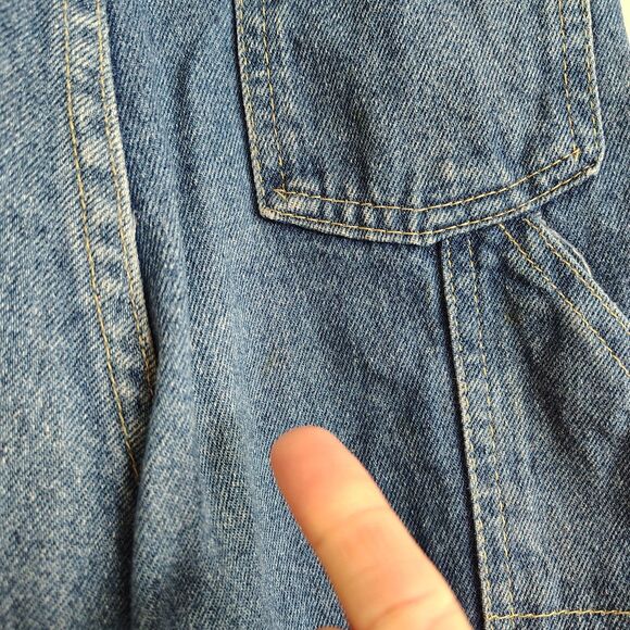 Oshkosh Vtg Boys Denim Bib Overalls Size 4T Made in USA Vestbak Blue - Picture 6 of 9